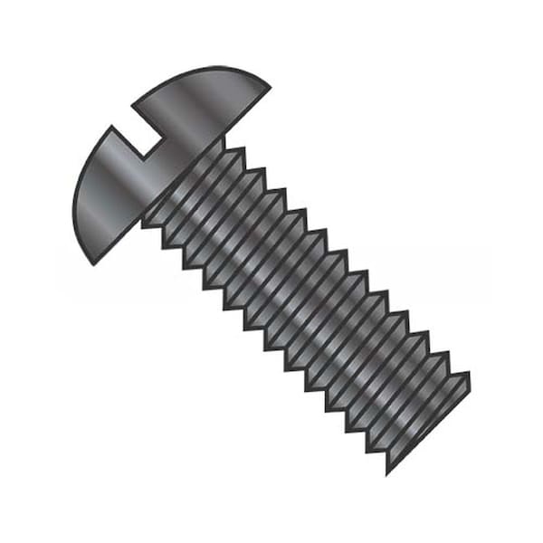 Usa Industrials 1/4"-20 x 3/8 in Slotted Round Machine Screw, Black Oxide Steel BULK-SCRW-7678 - main